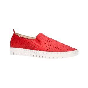 Easy Street Fresh Slip On Sneakers Dot Design‎ Red NEW 12 M Womens NEW